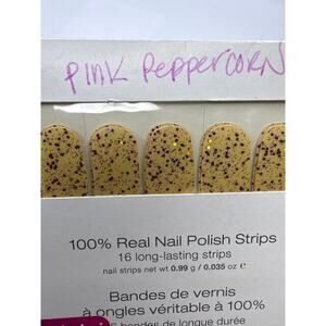 NWT Color Street "Pink Peppercorn" Clear Pink Holographic Glitter Nail Strips